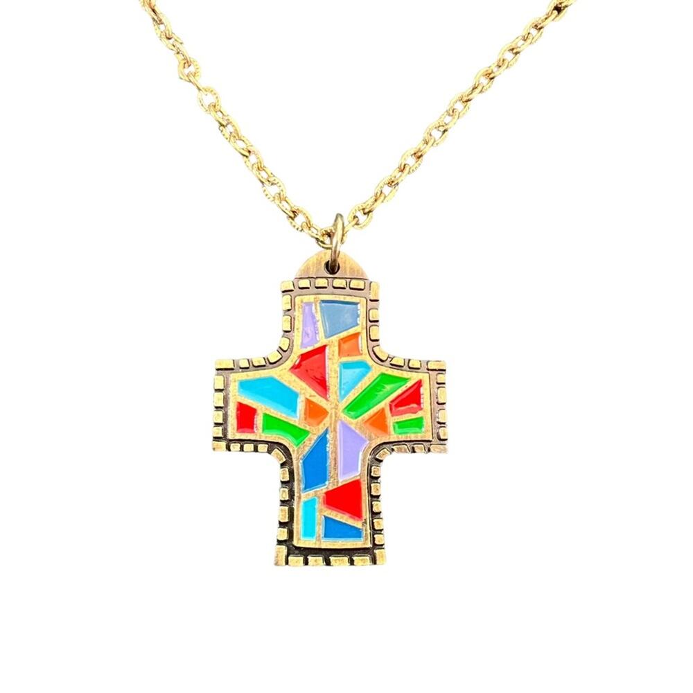 90s Terra Sancta Guild necklace Monogram of Christ Pendant